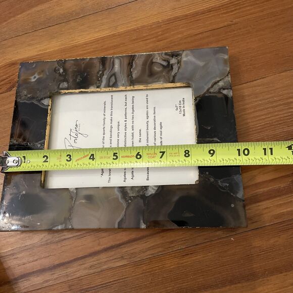 Portofino Home Agate Gemstone Photo Frame 5x7 Decorative - Picture 7 of 9